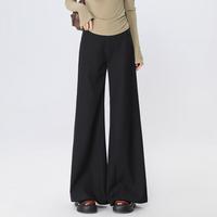 唐狮 辣妹女裤 通勤简约纯色百搭拖地喇叭裤 春季宽松显瘦高腰休闲裤