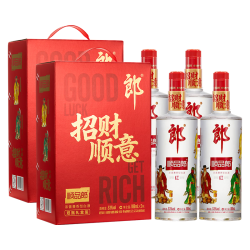郎酒 顺品郎红顺 兼香型白酒 53度 888mL*2瓶*2盒 礼盒整箱装