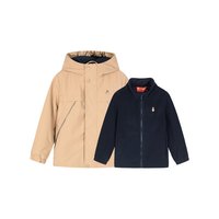 暇步士 童装儿童可拆卸三合一外套男女童摇粒绒春秋新年款三防风衣
