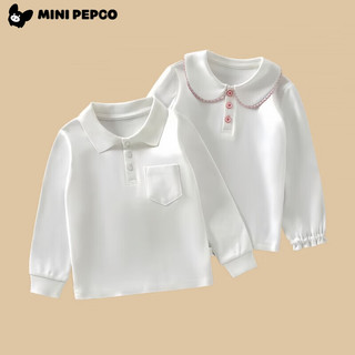  PEPCO/小猪班纳 纯棉 女童衬衫 KB8白色花边领-女童 90 (身高75-85cm)