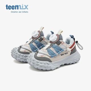 天美意 春秋季休闲跑步鞋 幻影灰/甘蓝 26