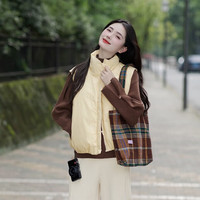  INMAN/茵曼 白鸭绒 女士羽绒服马甲