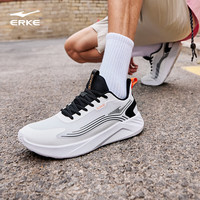 鸿星尔克 男士春季慢跑步鞋 尔克白/正黑 云速