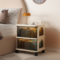 安尔雅 床头柜家用卧室可移动简约床头置物柜出租房用储物收纳柜子