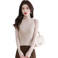  BAOYE/保烨 100%纯羊毛 女士羊毛衫 流行粉 【修身半高领】 L 体重（110-150斤）