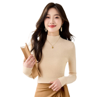  BAOYE/保烨 100%纯羊毛 女士羊毛衫 优花米 【修身半高领】 L 体重（110-150斤）