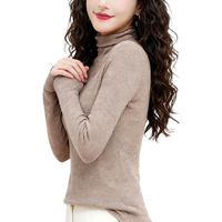  BAOYE/保烨 100%纯羊毛 女士毛衣 花米 【修身高领】 L 体重（110-150斤）