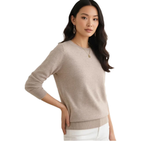  BAOYE/保烨 100%纯羊毛 女士羊毛衫 花米色 【宽松圆领】 L 体重（110-150斤）