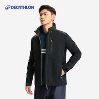 迪卡侬 软壳衣男软壳外套女加绒加厚保暖秋冬户外防泼水帆船338812