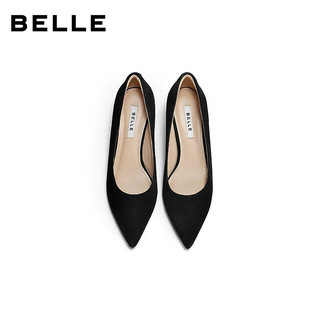  BeLLE/百丽 简约气质 女士高跟单鞋 黑色 37