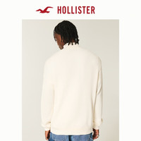  HOLLISTER/霍利斯特 半高领罗纹 男士针织毛衣 奶白色 M (180/100A)