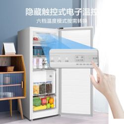 美的 风冷无霜立式小冰柜家用小型冷藏柜冷冻柜两用抽屉式冷柜母乳储存家用小冰箱