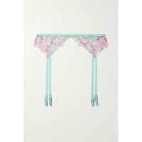 Fleur du Mal 女刺绣绢网吊袜腰带 花色1