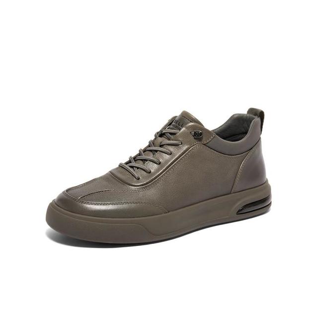 百丽 男士休闲鞋 科技缓震软底加绒皮鞋