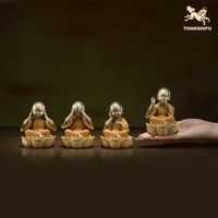 铜师傅 四不小和尚 桌面摆件 非礼勿听