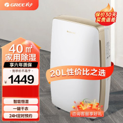 格力 除湿机除湿量20升/天 卧室客厅除潮防霉除湿器干燥器干衣机IE智能控湿24h定时DH20EH