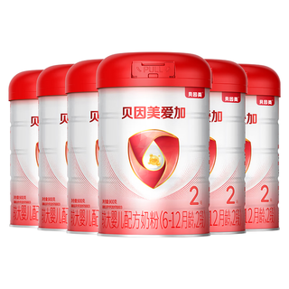  BEINGMATE/贝因美 含乳铁蛋白 幼儿奶粉 【加量升级】爱加2段 900g 6罐