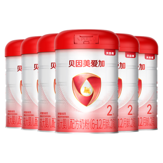 BEINGMATE/贝因美 含乳铁蛋白 幼儿奶粉 【加量升级】爱加2段 900g 6罐