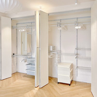 铂耐 金属衣帽间组合架 全屋定制衣柜 家用卧室钢架结构 含柜门货架式柜子