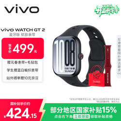 vivo WATCH GT 2 智能手表 蓝牙版 40.19mm 原点黑氟橡胶表带（北斗、GPS）