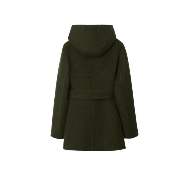 BURBERRY 女式法式优雅时尚感纽扣配腰带连帽羊毛外套