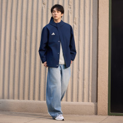 adidas 男士连帽夹克 深靛蓝