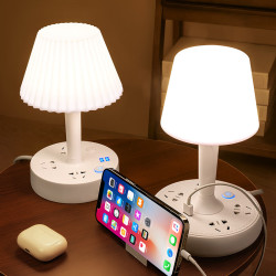 督牌 装饰台灯插座一体式小夜灯 3插位+USB 0.8米