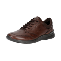 ecco 【头层牛皮运动鞋】Irving男士系带休闲鞋简约舒适真皮健步鞋 511734 可可棕