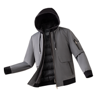 ROMON/罗蒙 一衣两穿可脱卸连帽 男士羽绒服