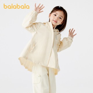  balabala/巴拉巴拉 连帽软壳 儿童外套 粉红A61315