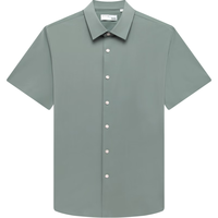 GXG 免烫 男士短袖衬衫 灰绿色 S