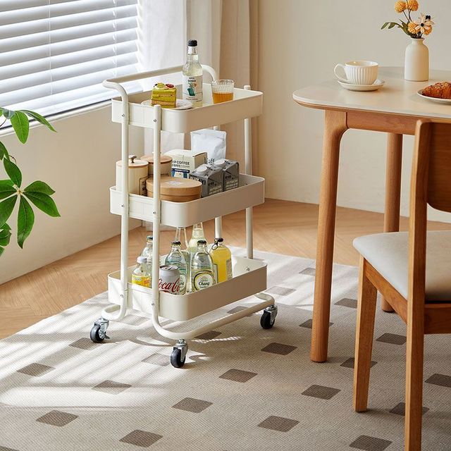 林氏家居 可移动零食小推车置物架收纳客厅沙发后边几书架林氏木业