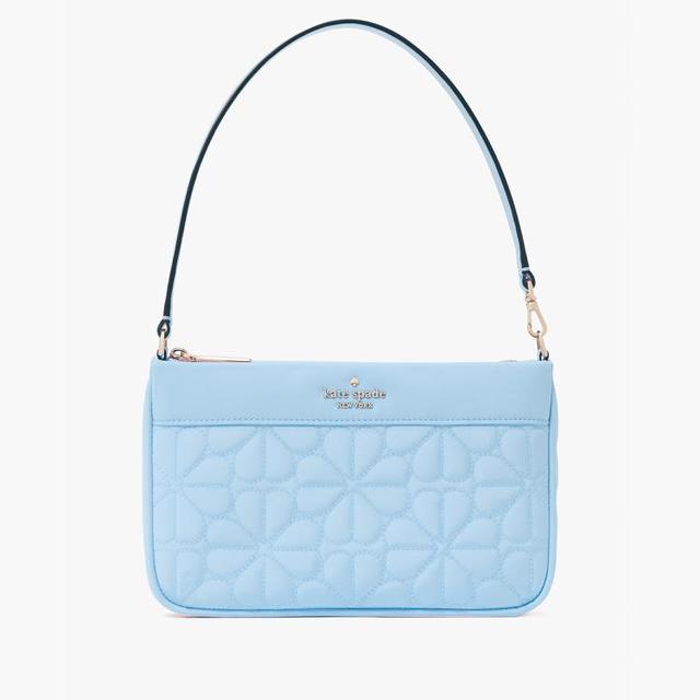 Kate Spade 【38女神节礼物】SPADE小号绗缝四叶花单肩包麻将包 约12cm高×21cm宽×4cm深