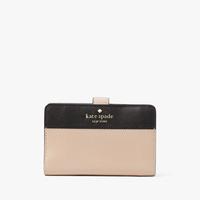 Kate Spade 【38女神节礼物】MADISON中号牛皮革拼色钱包短款钱包