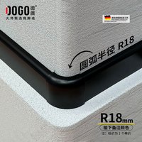 德广 铝合金直边踢脚线 4/6cm 极窄金属不锈钢仿实木地脚线 可安装圆弧R18阳角