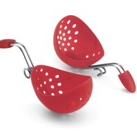 Cuisipro 硅胶煮蛋器2件套 不粘涂层挂钩式 可挂锅沿沥水 耐高温可洗碗机