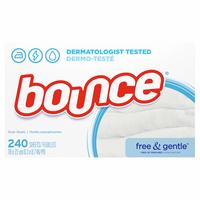 BOUNCE 美国进口烘干机柔顺纸 无香低敏配方 防静电减褶皱 240张装