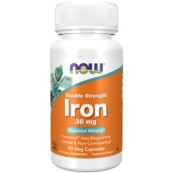 NOW Foods 铁元素36mg 双倍强化 非便秘 成人补铁胶囊