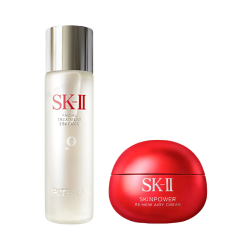 SK-II 神仙水护肤套装 大红瓶 保湿补水 抗老淡纹 神仙水75ml+全新经典版大红瓶50g