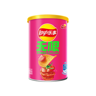 乐事 无限薯片 原味+黄瓜+番茄味 40g*6罐 薯片