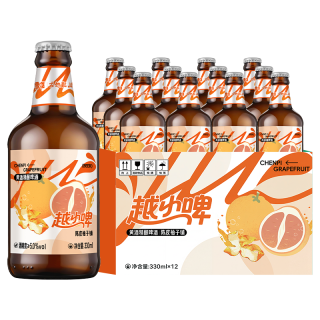 雪花 啤酒越小啤黄酒精酿啤酒 越小啤陈皮柚子铺 330mL 12瓶 整箱装 到期日10月