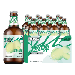 雪花 啤酒越小啤青梅气泡岛 330mL 12瓶+全麦啤酒1L装