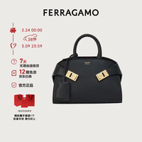 Salvatore Ferragamo 女士黑色Hug手提袋 0768853（迷你）