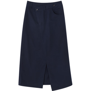 德玛纳 不对称门襟 女士牛仔半身裙 M