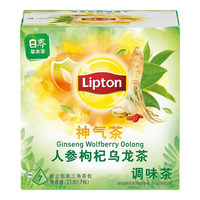 Lipton 立顿 神气茶养生茶人参枸杞乌龙茶三角茶包袋泡茶叶 7包21g