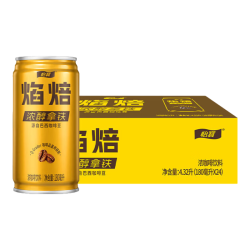 怡宝 焰焙浓醇拿铁浓咖啡饮料180ml*24罐 整箱装 便携提神 怡宝焰焙拿铁咖啡180ml*24罐