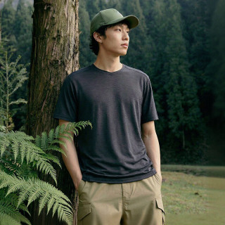 移动端、京东百亿补贴：京东京造 户外速干T恤短袖男 Powerdry 黑色