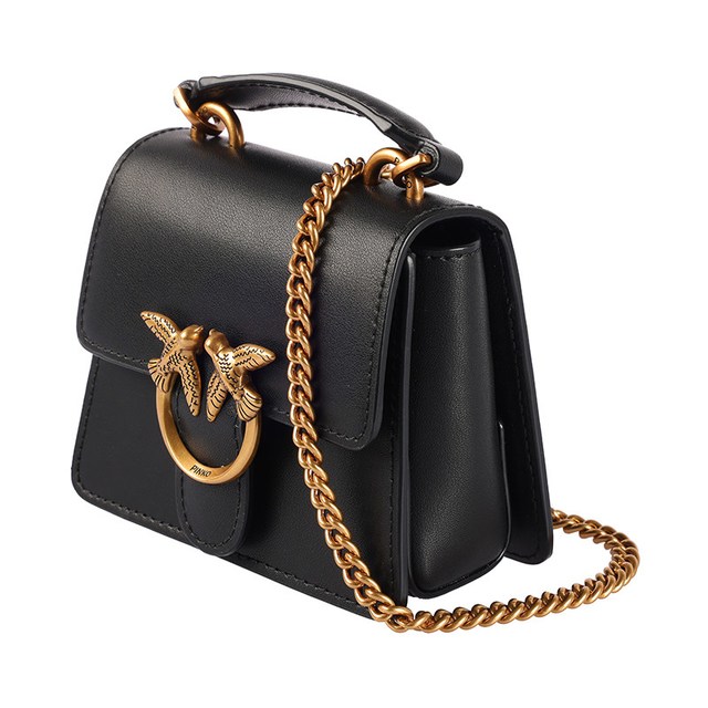 PINKO 羊皮女包飞鸟徽标时尚手提包潮流百搭单肩斜挎包休闲迷你包