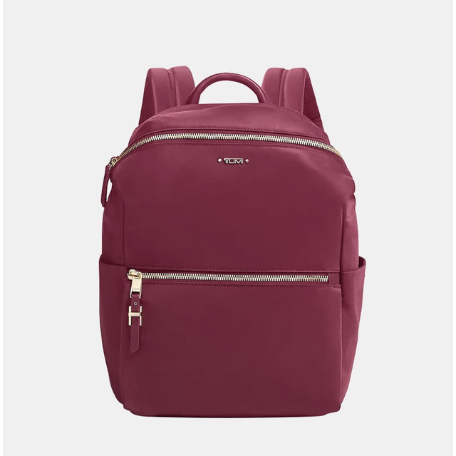 PLUS会员：TUMI 【38女神节礼物】女士商旅通勤百搭双肩包可容纳12英寸电脑包5年质保 0196449BER 草莓色