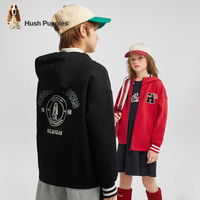 Hush Puppies/暇步士 学院风 儿童针织外套 钻石黑 130